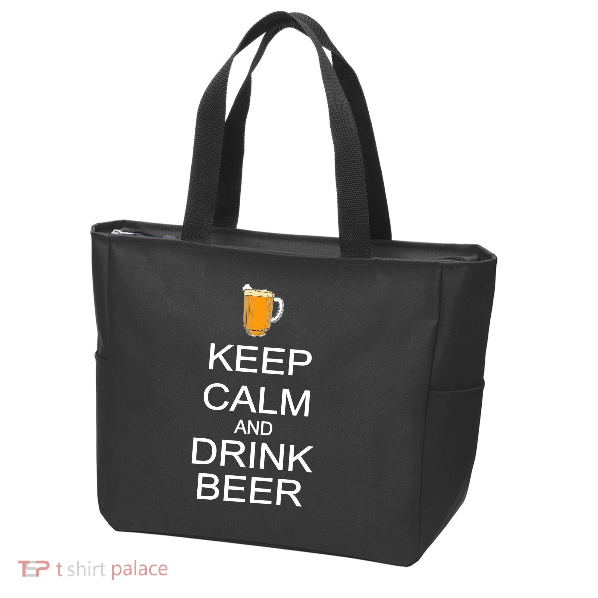 Keep Calm And Drink Beer Pitcher Tote Bag