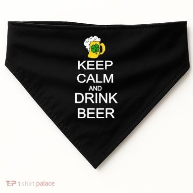 Keep Calm And Drink Beer St. Patrick's Day USA-Made Doggie Bandana