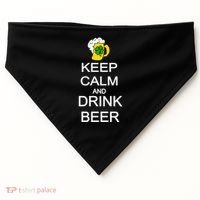 Keep Calm And Drink Beer St. Patrick's Day USA-Made Doggie Bandana thumb 0