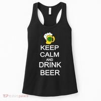 Keep Calm And Drink Beer St. Patrick's Day Women's Tank Top thumb 0