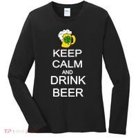 Keep Calm And Drink Beer St. Patrick's Day Women's Long Sleeve Shirt thumb 0