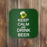 Keep Calm And Drink Beer St. Patrick's Day Coaster thumb 0