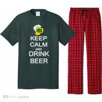 Keep Calm And Drink Beer St. Patrick's Day Pajama Set thumb 0
