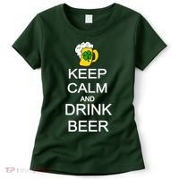 Keep Calm And Drink Beer St. Patrick's Day Women's T-Shirt thumb 0