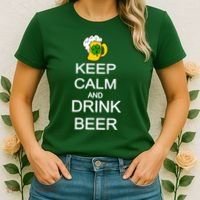 Keep Calm And Drink Beer St. Patrick's Day Women's T-Shirt thumb 2