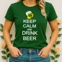 Keep Calm And Drink Beer St. Patrick's Day Women's T-Shirt thumb 2