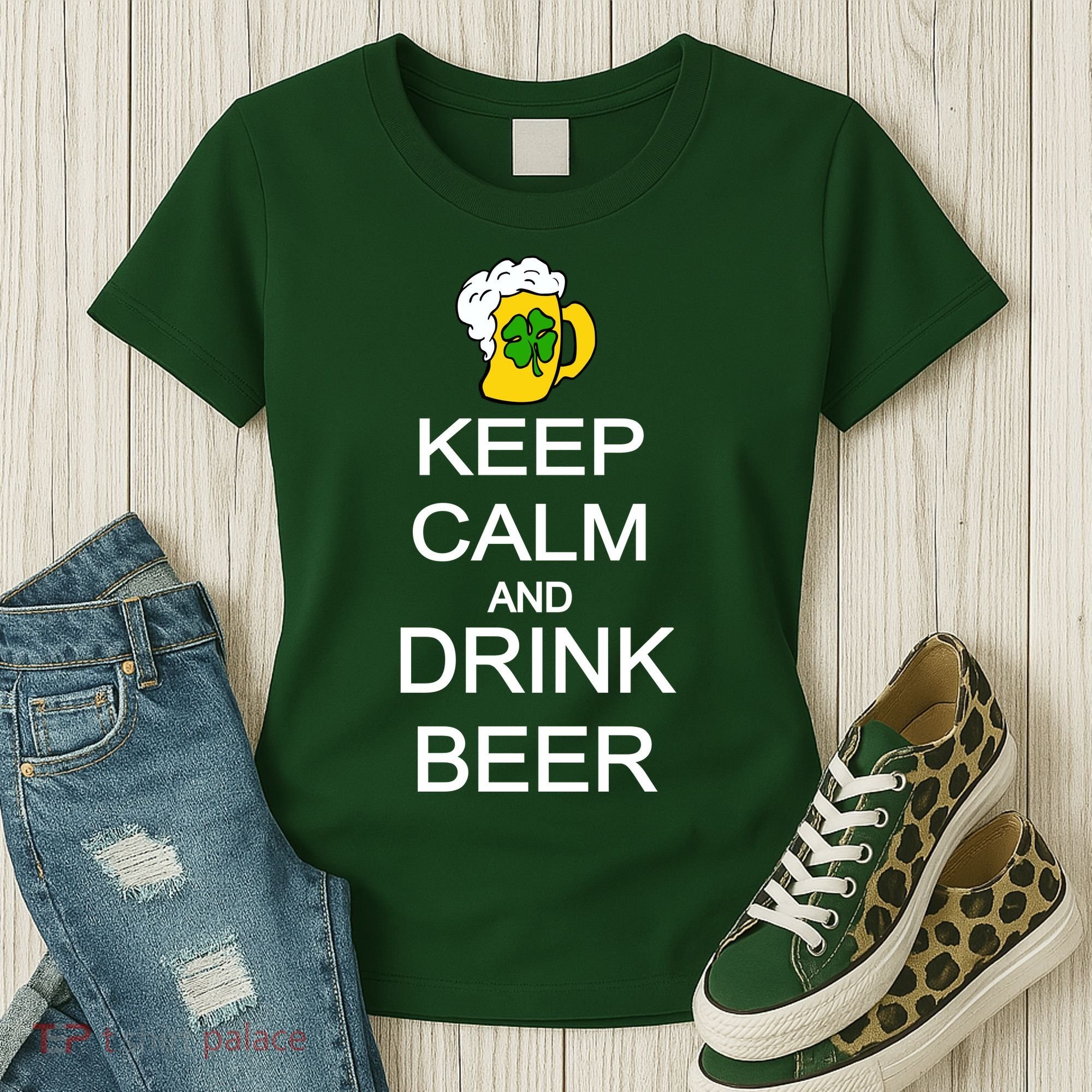 Keep Calm And Drink Beer St. Patrick's Day Women's T-Shirt