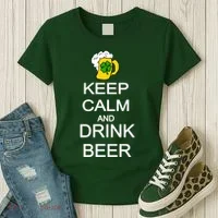Keep Calm And Drink Beer St. Patrick's Day Women's T-Shirt thumb 3