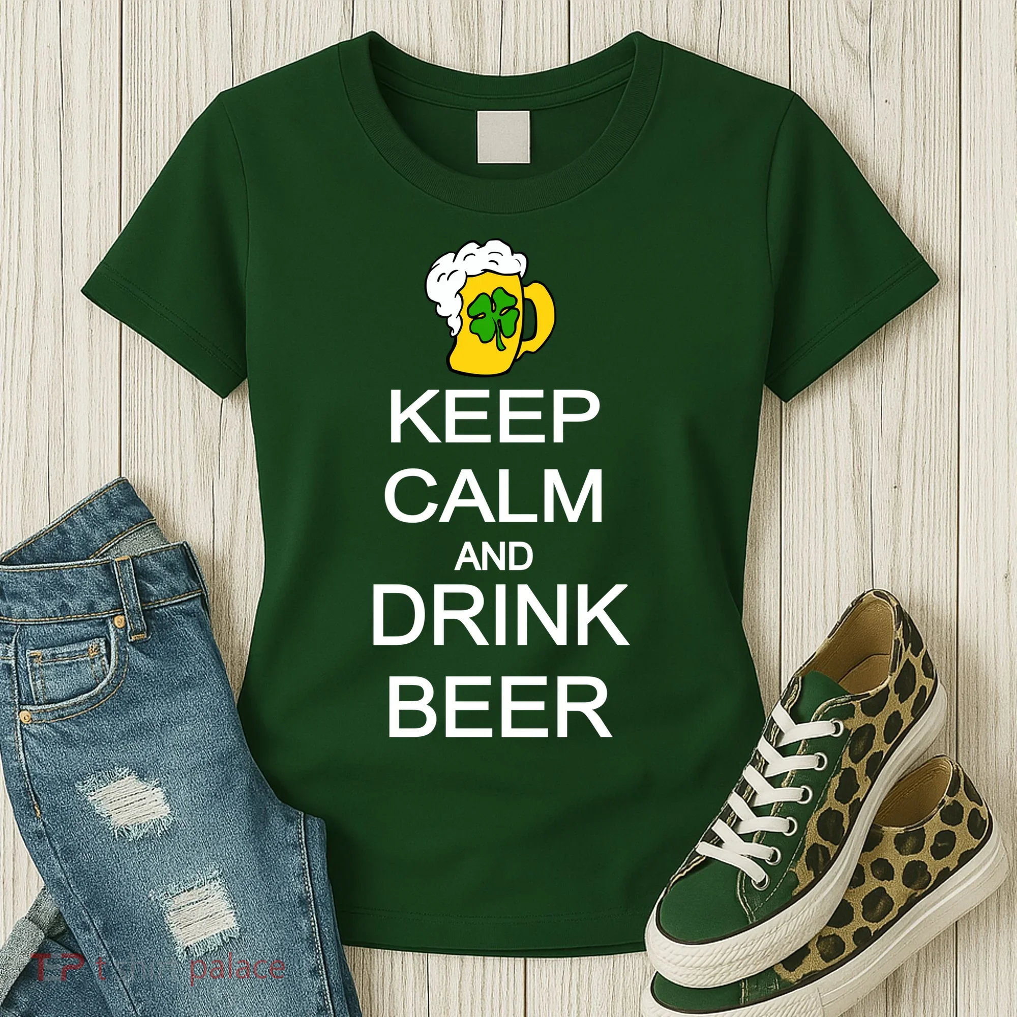 Keep Calm And Drink Beer St. Patrick's Day Women's T-Shirt