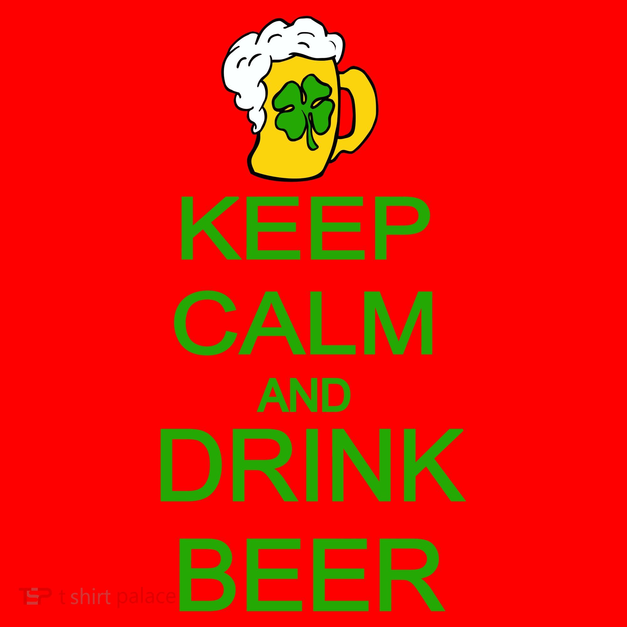 Keep Calm And Drink Beer St. Patrick's Day Santa Hat