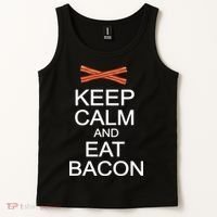 Keep Calm And Eat Bacon Tank Top thumb 2