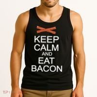 Keep Calm And Eat Bacon Tank Top thumb 3