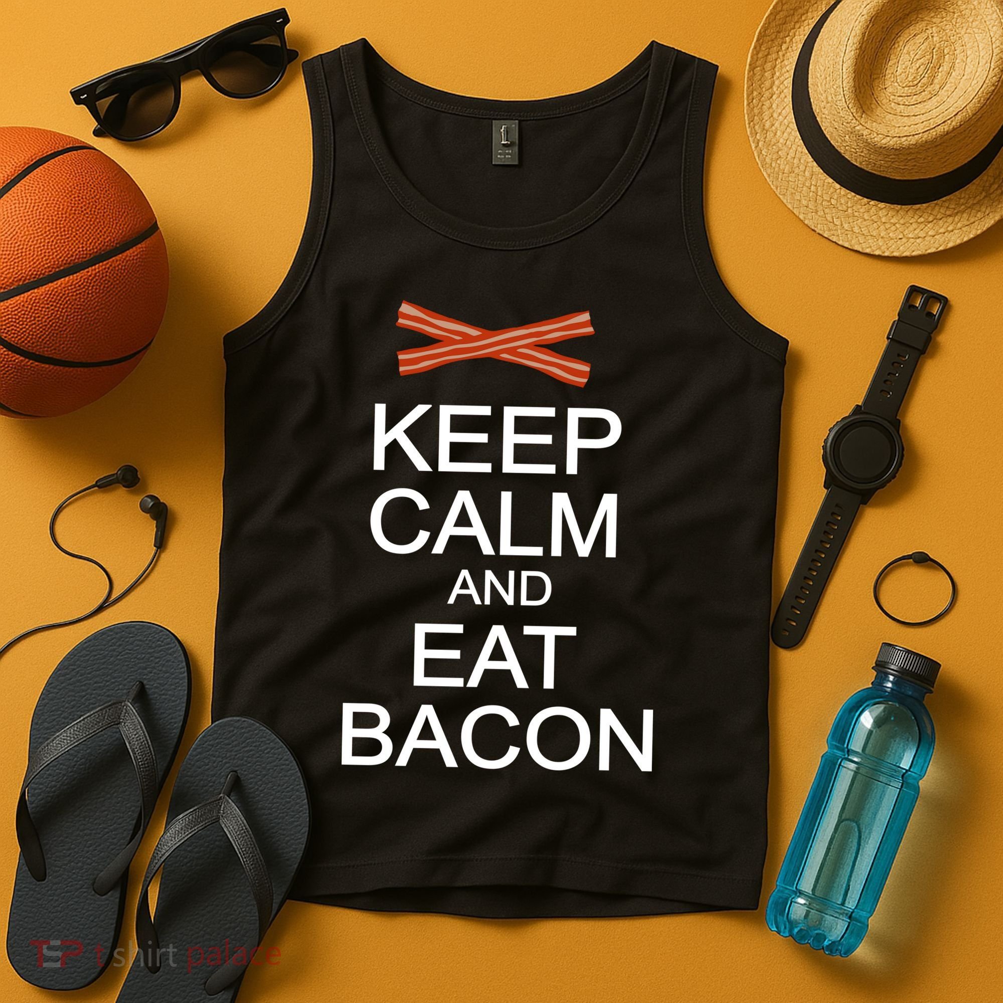 Keep Calm And Eat Bacon Tank Top