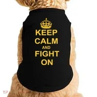 Keep Calm And Fight On Doggie Tank thumb 0