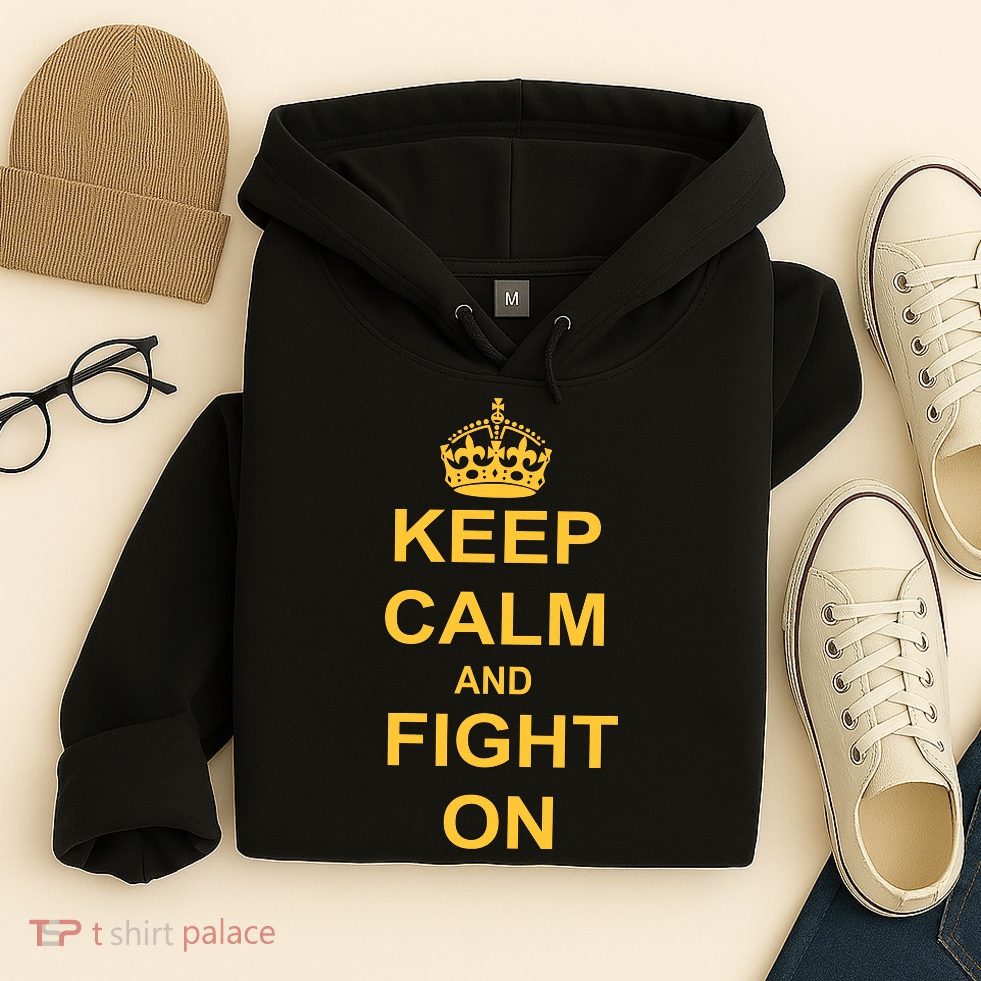Keep Calm And Fight On Hoodie