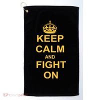Keep Calm And Fight On Golf Towel thumb 0