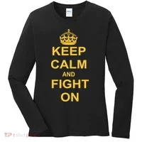 Keep Calm And Fight On Women's Long Sleeve Shirt thumb 0