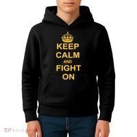 Keep Calm And Fight On Kids Hoodie thumb 4