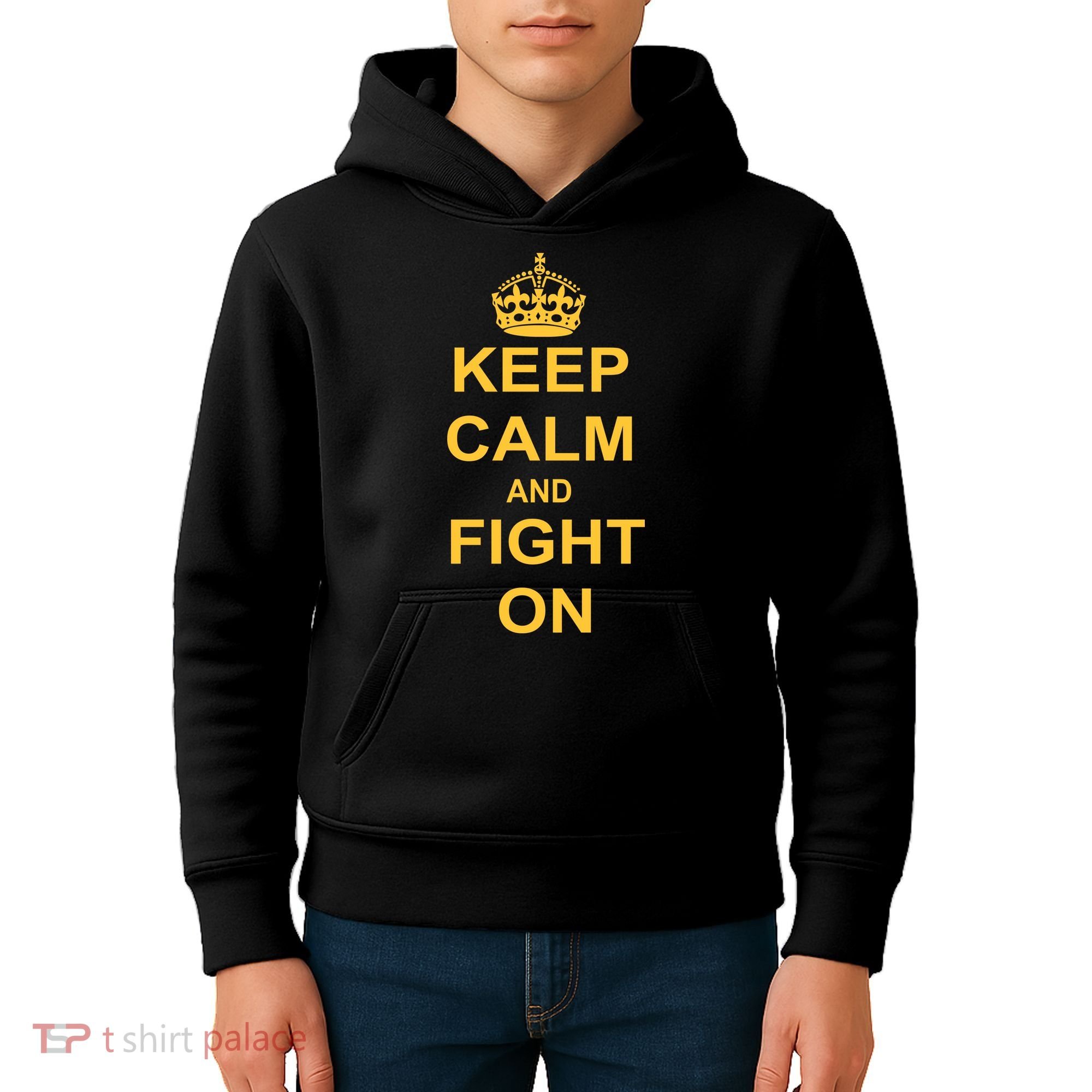 Keep Calm And Fight On Kids Hoodie