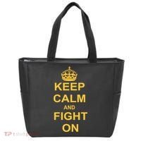 Keep Calm And Fight On Tote Bag thumb 0