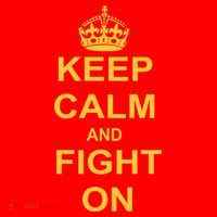 Keep Calm And Fight On Santa Hat thumb 1