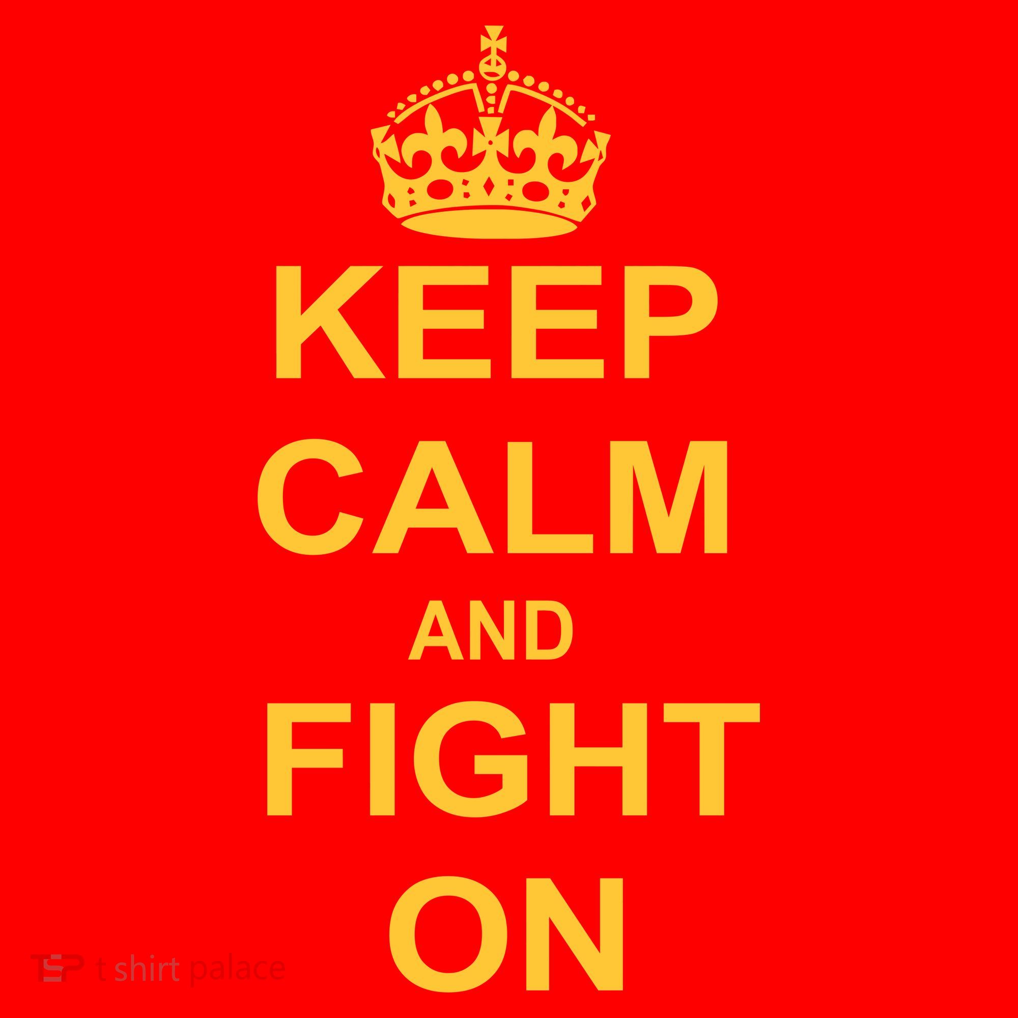 Keep Calm And Fight On Santa Hat