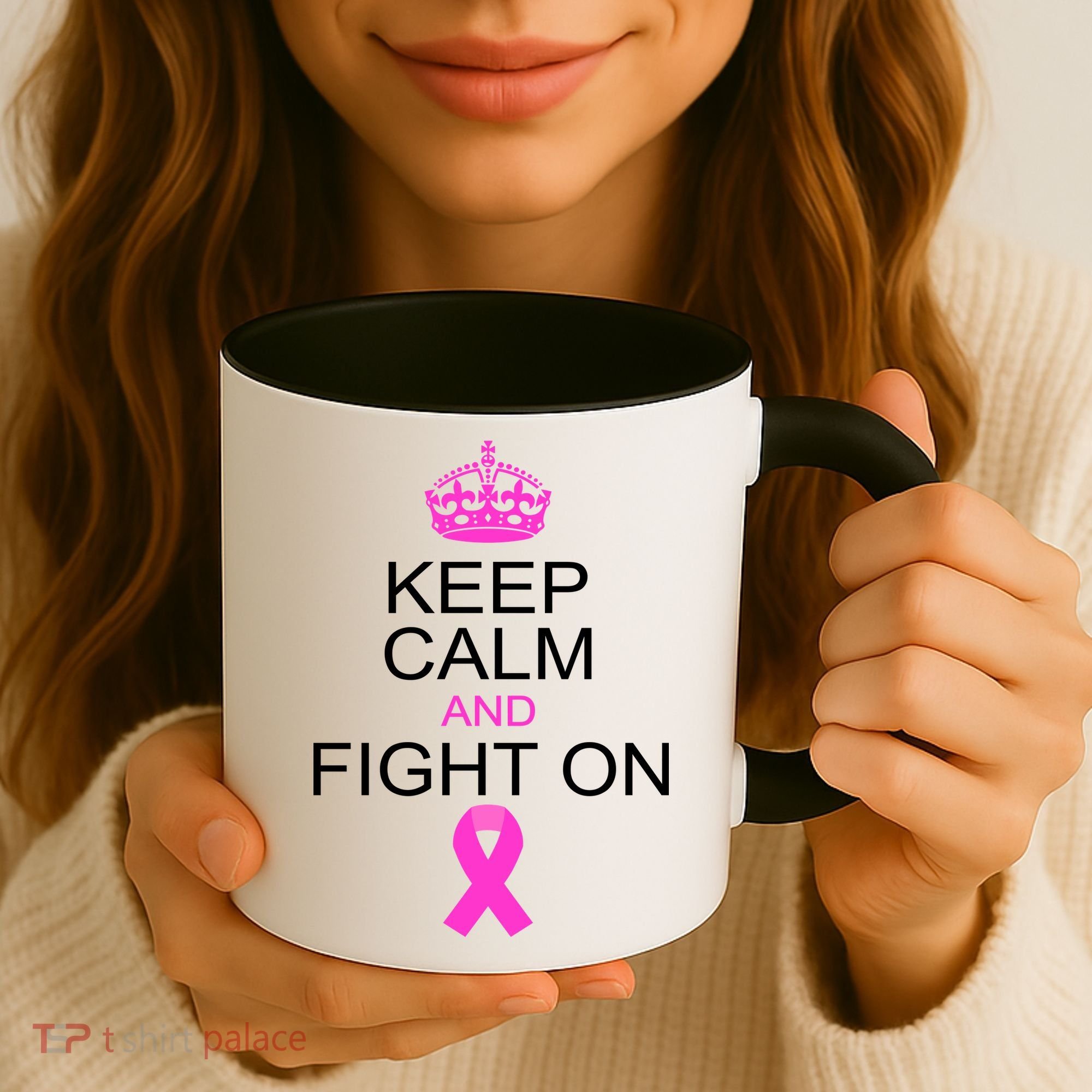 Keep Calm And Fight On Support Coffee Mug