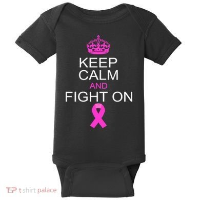 Keep Calm And Fight On Support Baby Bodysuit