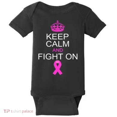 Keep Calm And Fight On Support Baby Bodysuit