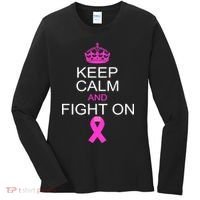 Keep Calm And Fight On Support Women's Long Sleeve Shirt thumb 0