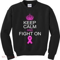 Keep Calm And Fight On Support Kids Sweatshirt thumb 0