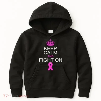 Keep Calm And Fight On Support Kids Hoodie