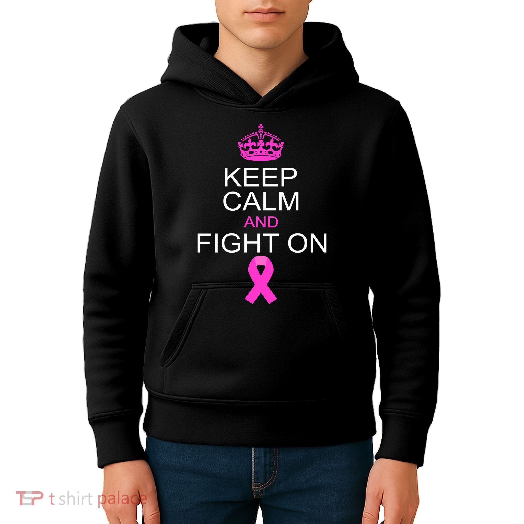 Keep Calm And Fight On Support Kids Hoodie