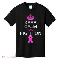 Keep Calm And Fight On Support Kids T-Shirt thumb 0