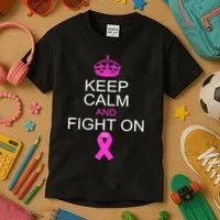 Keep Calm And Fight On Support Kids T-Shirt thumb 3
