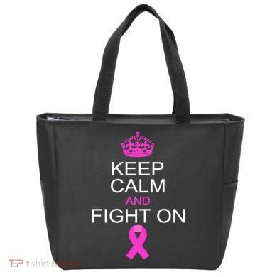 Keep Calm And Fight On Support Tote Bag