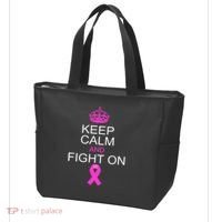 Keep Calm And Fight On Support Tote Bag thumb 3