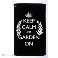 Keep Calm And Garden On Golf Towel thumb 0