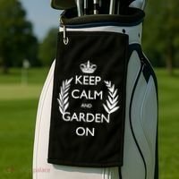 Keep Calm And Garden On Golf Towel thumb 2