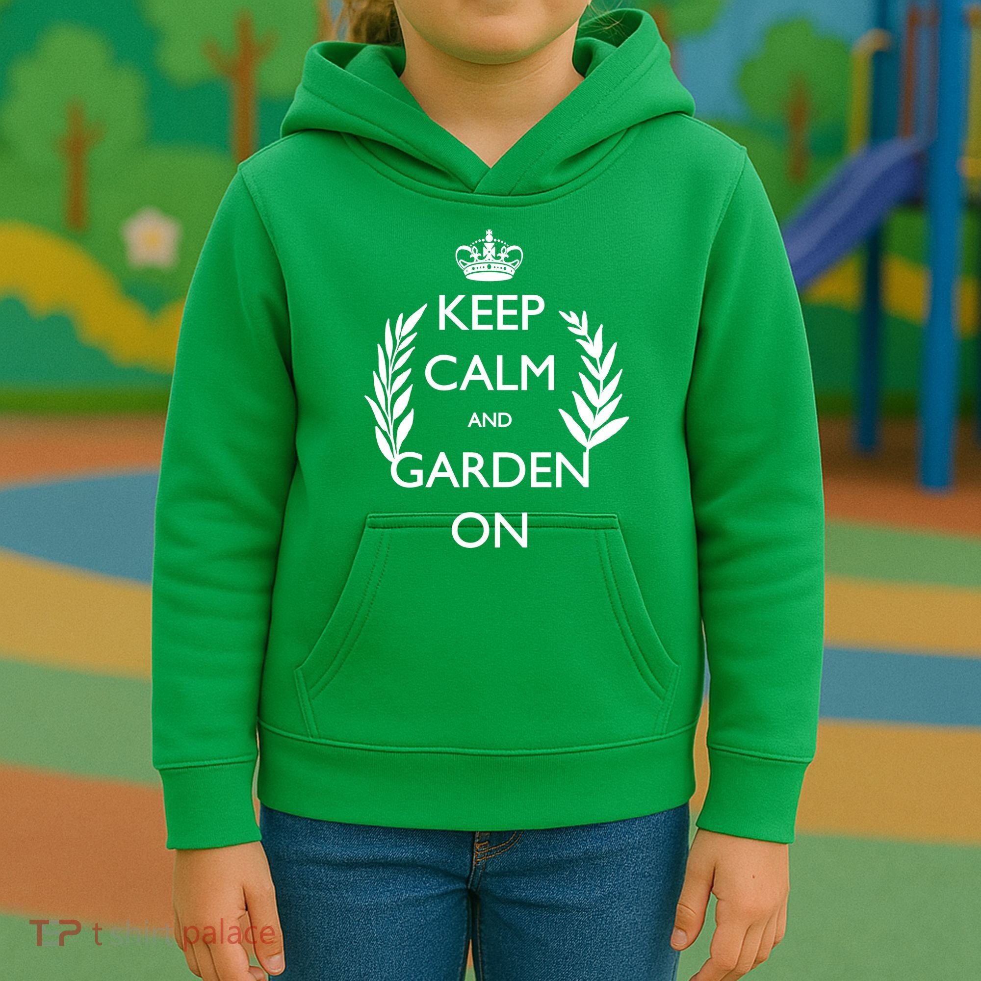 Keep Calm And Garden On Kids Hoodie