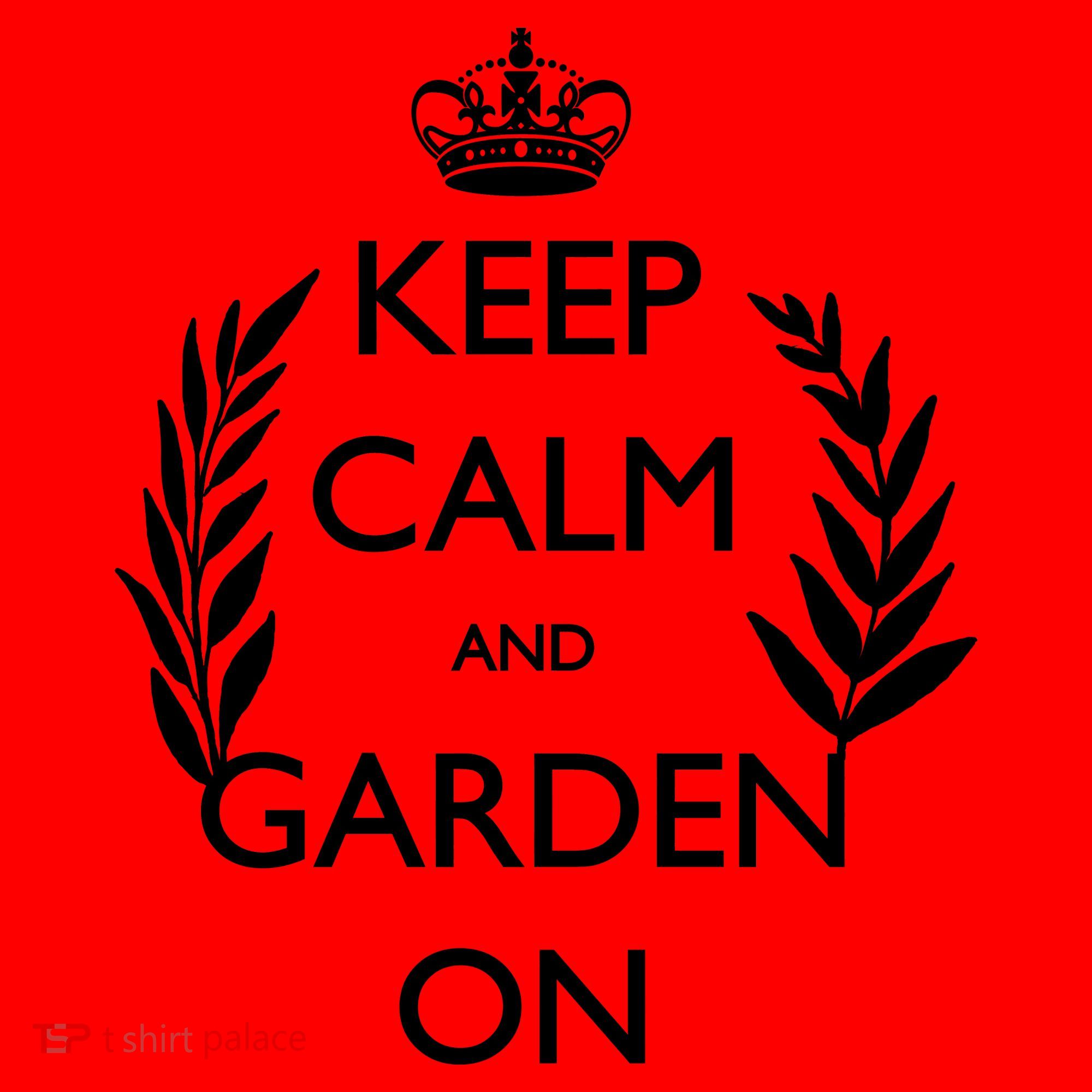 Keep Calm And Garden On Santa Hat