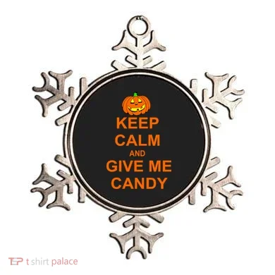 Keep Calm and Give Me Candy Ornament