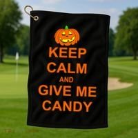 Keep Calm and Give Me Candy Golf Towel thumb 1