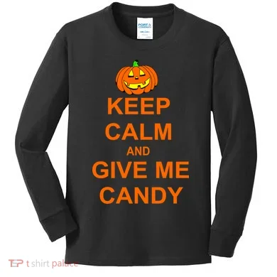 Keep Calm and Give Me Candy Kids Long Sleeve Shirt