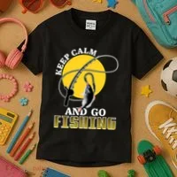 Keep Calm and Go Fishing Kids T-Shirt thumb 3