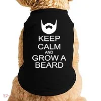 Keep Calm and Grow a Beard Doggie Tank thumb 0