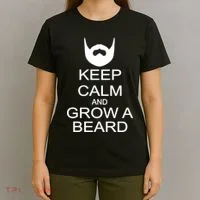 Keep Calm and Grow a Beard T-Shirt thumb 4