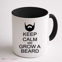 Keep Calm and Grow a Beard Coffee Mug thumb 1