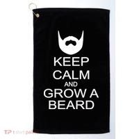 Keep Calm and Grow a Beard Golf Towel thumb 0