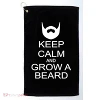 Keep Calm and Grow a Beard Golf Towel thumb 0